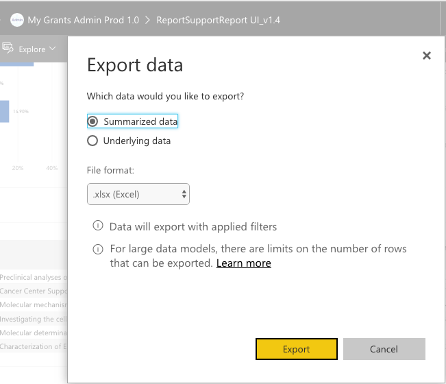 Export Data