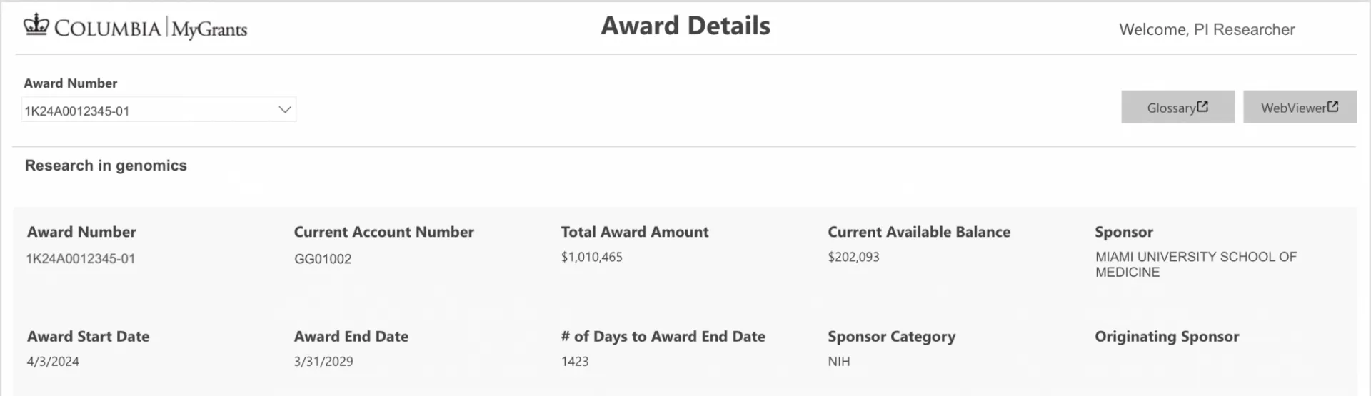 Award Details