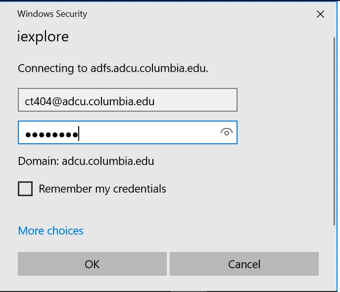 domain login for Internet Explorer 11, Windows 10